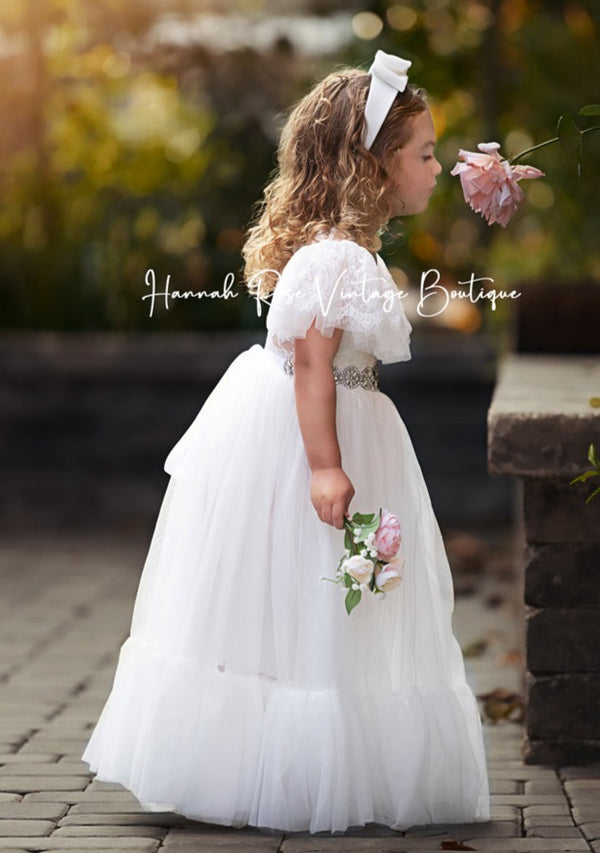 white flowery dress